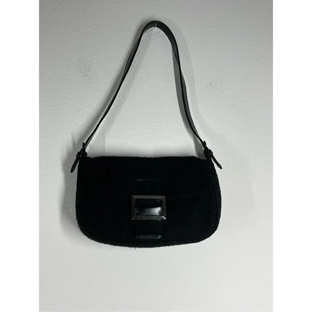 BECHAMEL BAGUETTE CLOTH HANDBAG Hobo Black